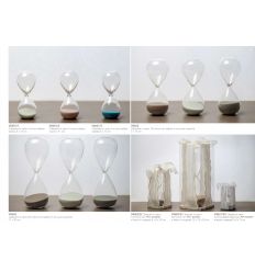 Clessidra media in vetro con sabbia colorata linea Tempo (V8602)