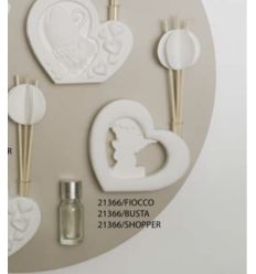 Profumatore cuore con angelo in gesso con kit origami