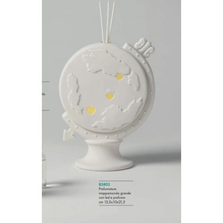 Profumatore mappamondo grande con led e profumo (B3803)