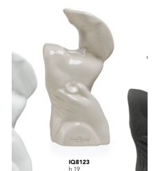 Scultura bacio tortora in porcellana lucida (IQ8123)