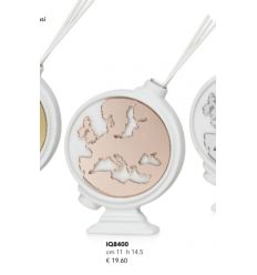 Mappamondo profumatore in gres porcellanato e plexyglass oro rosa (IQ8400)