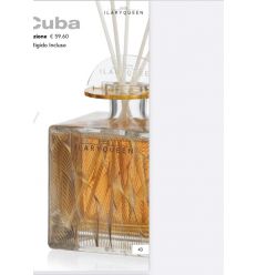 Profumatore bottiglia in vetro con decorazione oro media (IQ8582)