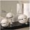 Profumatore diffusore palla grande in porcellana bianca e argento (cl23102)