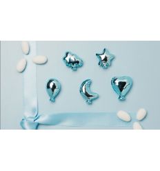 Calamita palloncino cuore azzurro (cl25313)