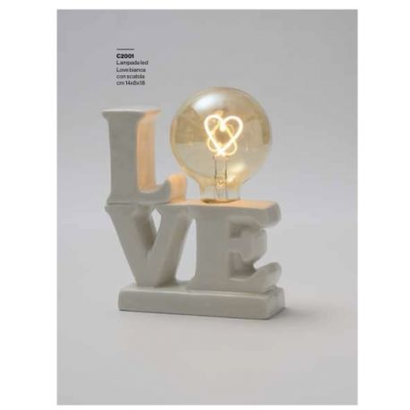 Lampada led LOVE bianca (c2001)