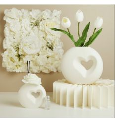 Vasetto tondo con foro cuore (26002)