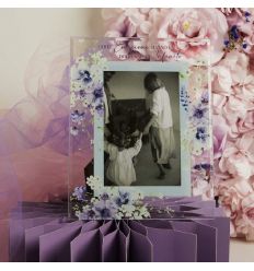 Portafoto con decoro lilla (cl26043)