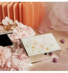 Portagioie con decoro rosa (cl26037)