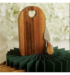 Tagliere acacia piccolo con coltellino (cl26061)