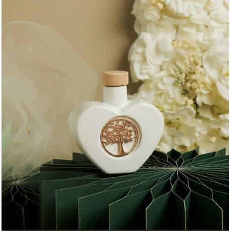 Oliera cuore con albero della vita oro rosa (cl26077a)
