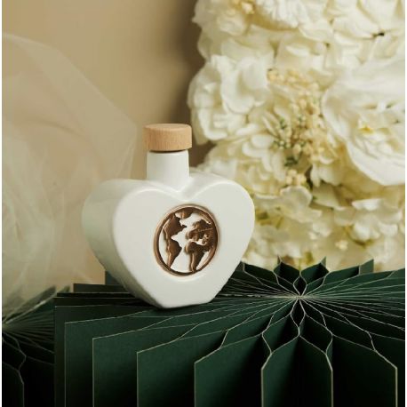 Oliera cuore con mondo oro rosa (cl26077m)