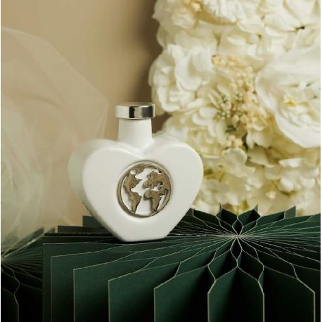 Oliera cuore con mondo silver (cl26078m)