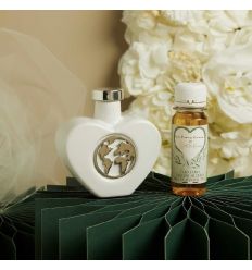 Oliera cuore con mondo silver con olio (cl26078mo)