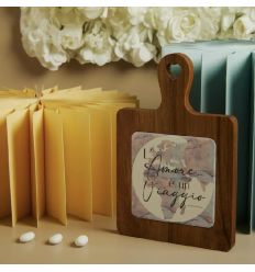 Tagliere acacia decoro mondo (cl26081)