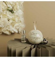 Diffusore globo piccolo con cuoricino argento (cl26122)