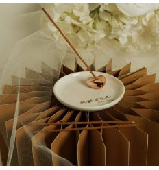 Piattino porta incenso con scritta AMORE (cl26125)