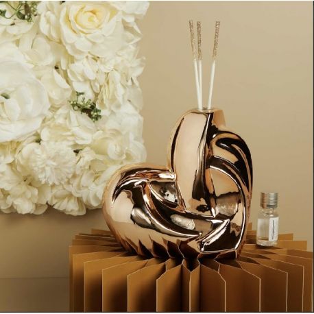 Diffusore cuore intrecciato grande oro rosa (cl26137)