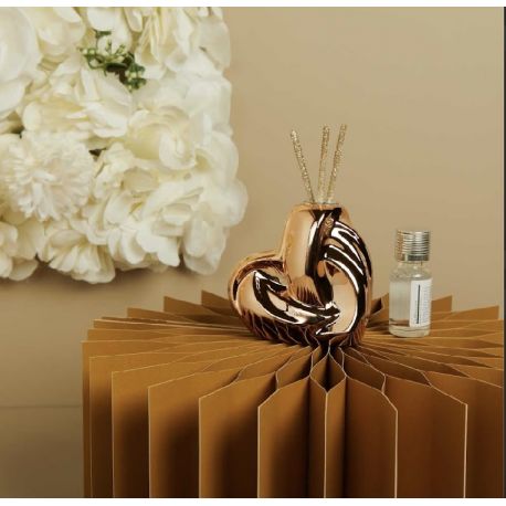 Diffusore cuore intrecciato piccolo oro rosa (cl26131)