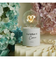 Lampada led bianca con luce cuoricino (cl26141)