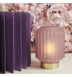 Lampada piccola plissettata lilla (cl26171)