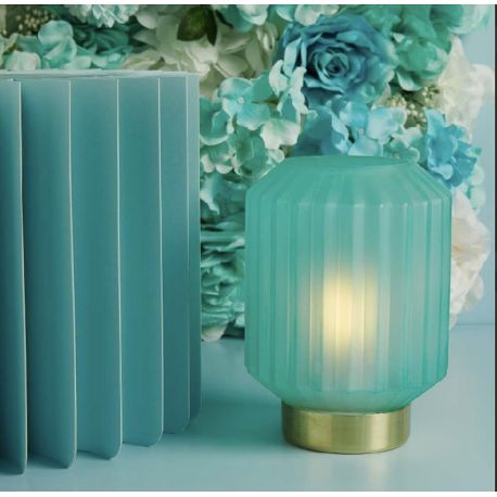 Lampada piccola plissettata verde (cl26191)