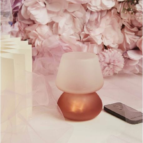 Lampada led rosa piccola con telecomando (cl26184)