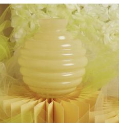 Vaso in vetro tondo grande giallo (cl26166)