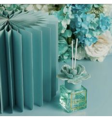 Diffusore con fiore in ceramica verde (cl26194)