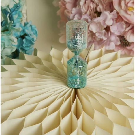 Clessidra in vetro bicolore azzuro (cl26216)