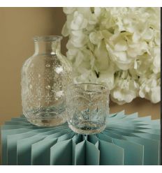 Set caraffa con bicchiere in vetro bianco (cl26254)