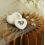 Scatolina cuore in gesso con candela con applicazione argento (cl26292cand)