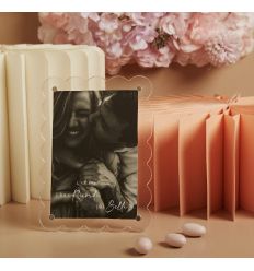 Portafoto nuvoletta bianco in plexyglass senza cuore (cl26315)