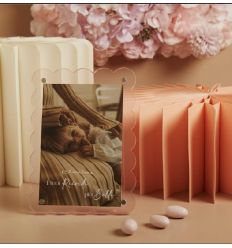 Portafoto nuvoletta rosa in plexyglass senza cuore (cl26317)