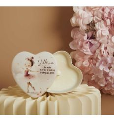 Scatola cuore con candela ballerina (cl26334cand)