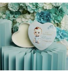 Scatola cuore con candela bimbo (cl26344cand)