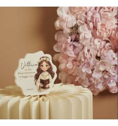 Icona ondulata ragazza comunione (cl26373)