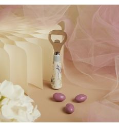 Apribottiglia decoro floreale lilla (cl26023)