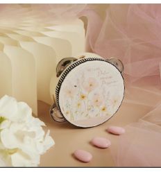 Tamburello fiori rosa (26029rosa)