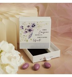 Scatolina confettata con fiori lilla (26028)