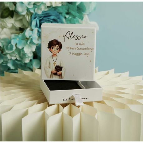 Scatolina confettata comunione maschio (26366)