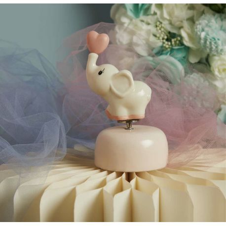 Carillon elefantino grande rosa (cl26383)