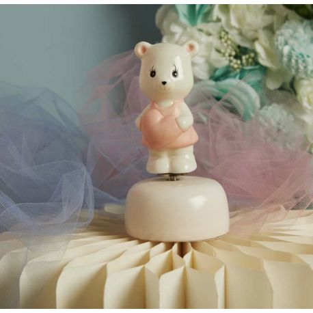 Carillon orsetto grande rosa (cl26393)