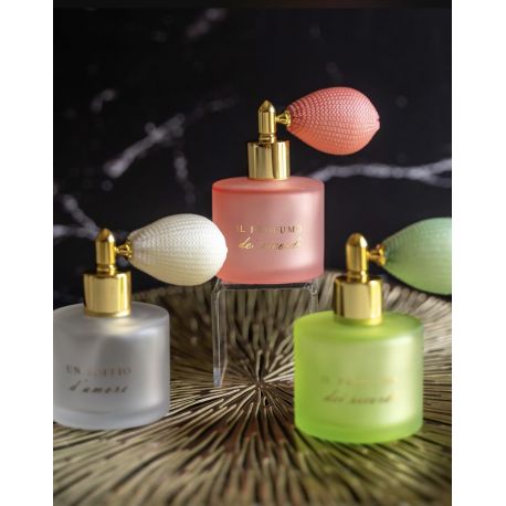 Portaprofumo verde con spray con scritta (C5004)