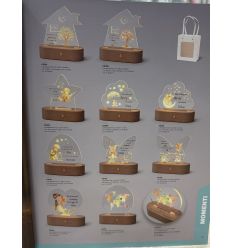 Lampada led con plexy casetta con albero (C5708)