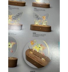 Lampada led con plexy casetta con albero (C5708)